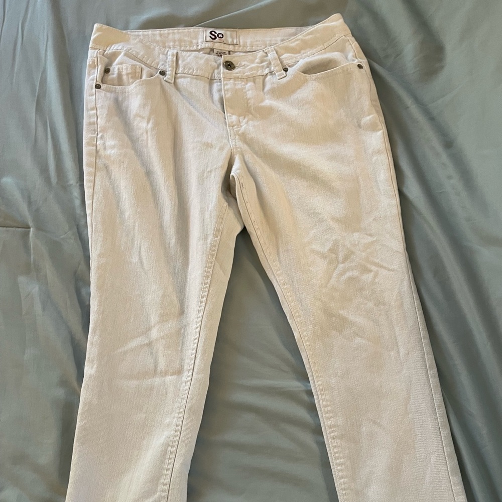 So brand white skinny jeans juniors size 13